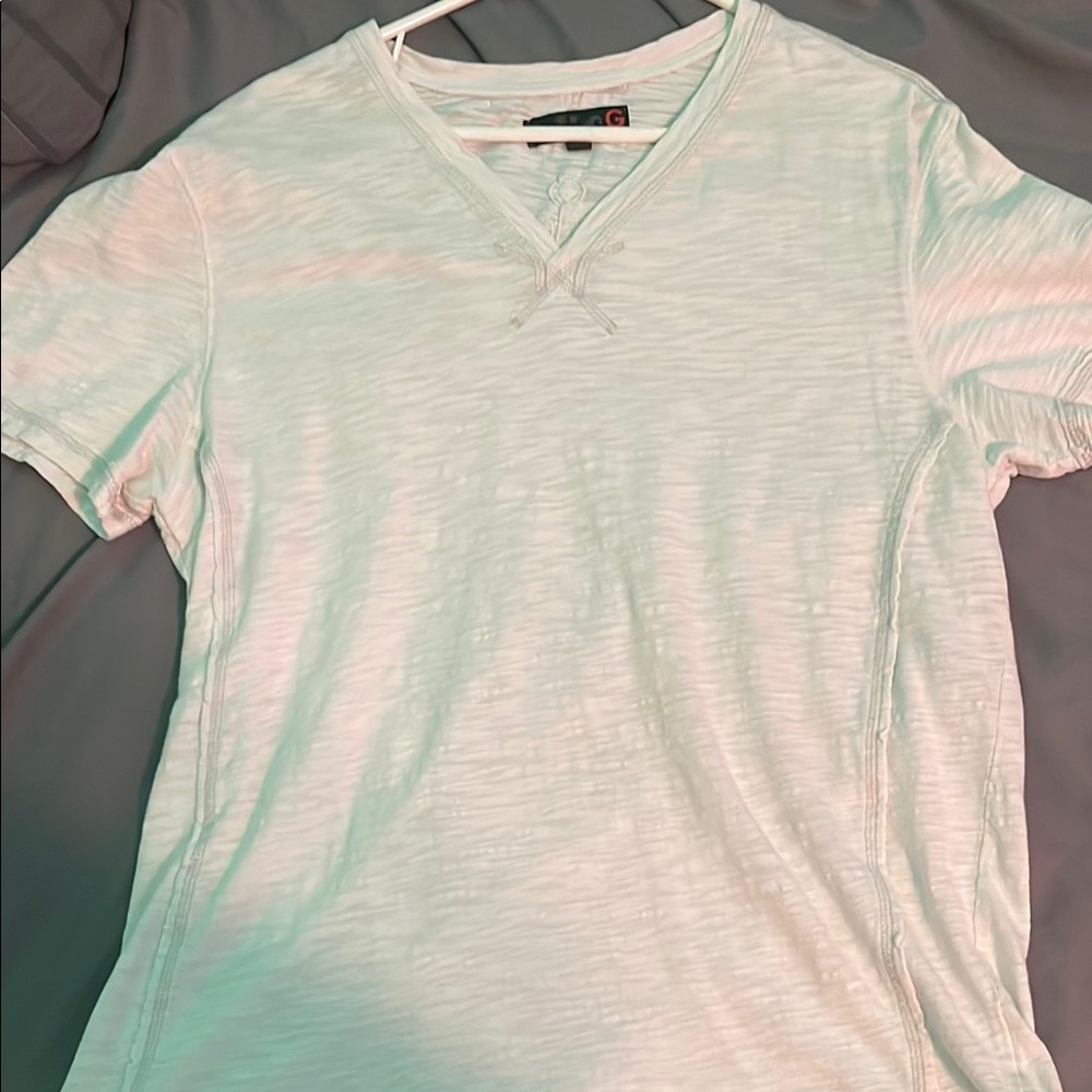 Men's White V-Neck T-Shirt